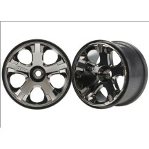 Llantas all-star cromo negro 2.8 nitro delanteras Traxxas TRX5577A
