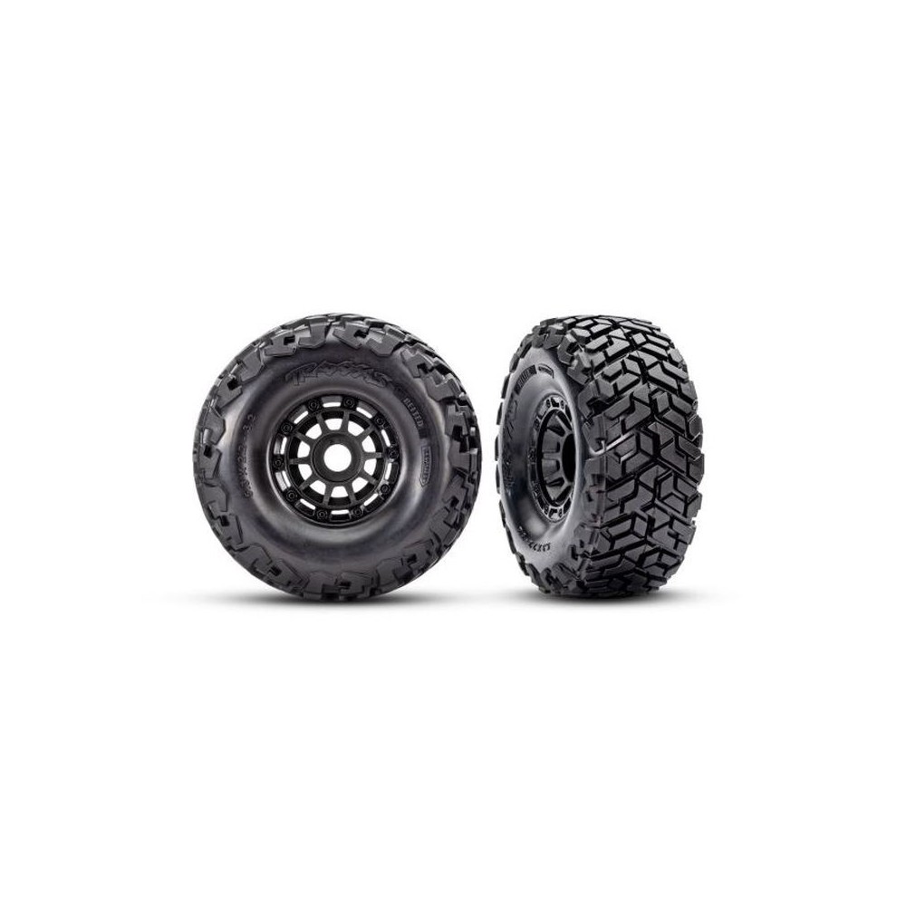 Ruedas montadas Traxxas Maxx Slash negras TRX10272 Ruedas montadas Traxxas Maxx Slash negras TRX10272