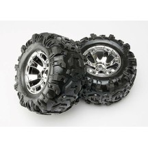 Ruedas montadas y pegadas canyon at llantas geode cromo Traxxas TRX5673