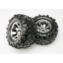 Ruedas montadas y pegadas canyon at llantas geode cromo 3.8 Traxxas TRX5673