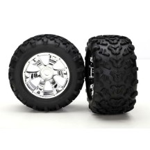 Ruedas montadas y pegadas maxx neumáticos llantas geode cromo 3.8 Traxxas TRX5674