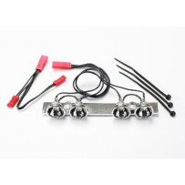Barra LED cromada para jaula roll cage summit con arnés luz Traxxas TRX5684