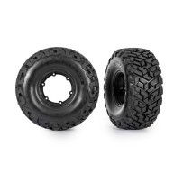 Ruedas Traxxas Maxx negras montadas y pegadas (izquierda + derecha) – TRX10275