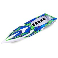 Casco Spartan verde gráficos montado Traxxas TRX5737G