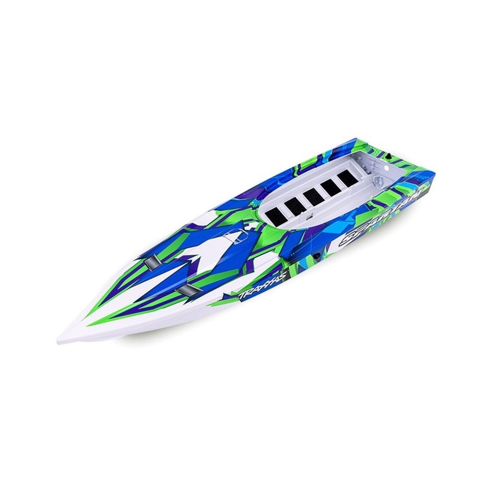 Casco Spartan verde gráficos montado Traxxas TRX5737G Casco Spartan verde gráficos montado Traxxas TRX5737G