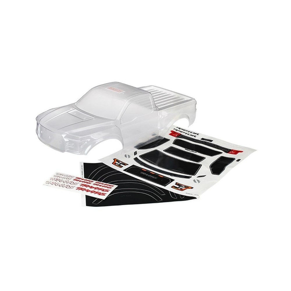 Carrocería Ford Raptor 2017 transparente con calcomanías Traxxas TRX5826