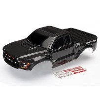 Carrocería Ford Raptor 2017 negra pintada con adhesivos aplicados Traxxas TRX5826A