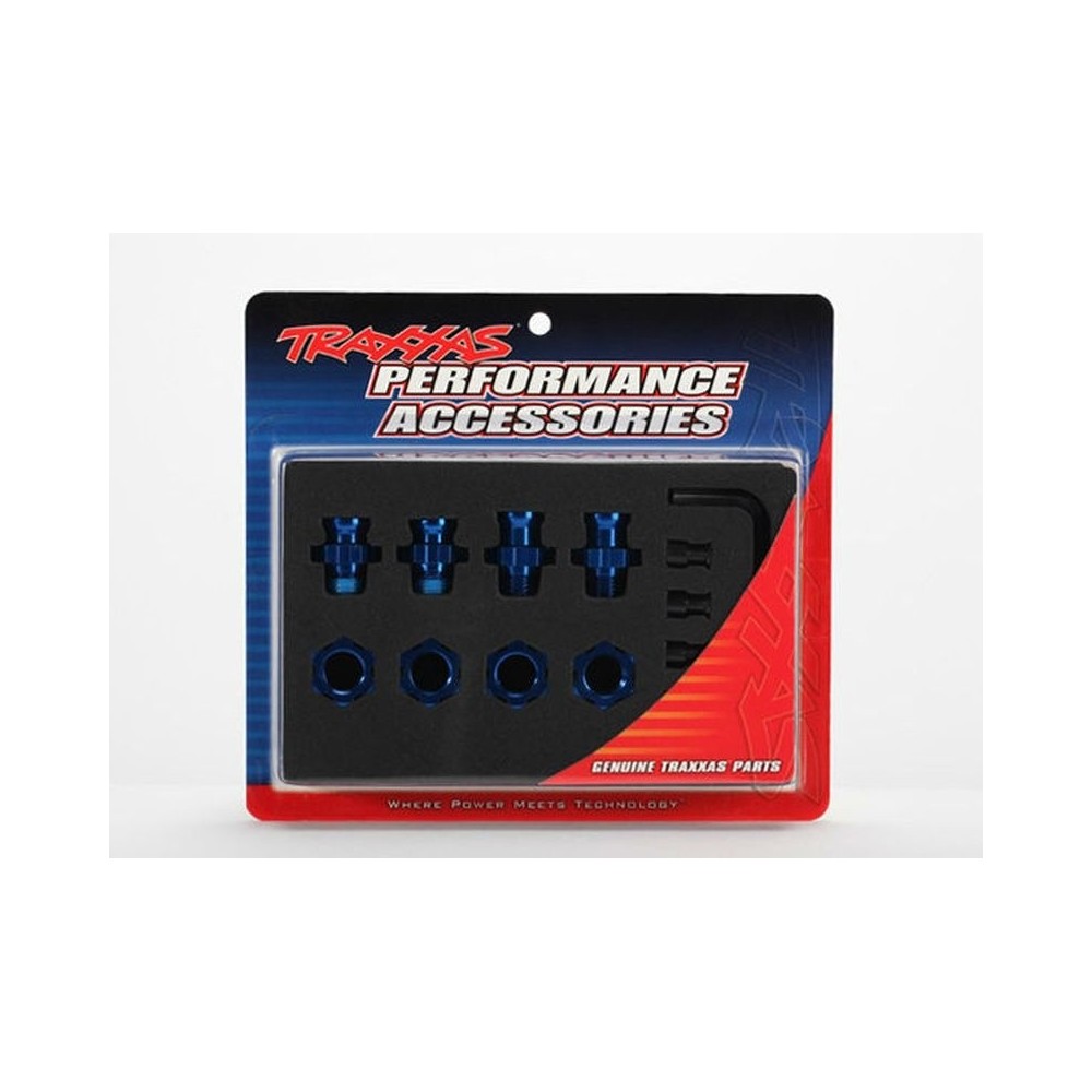 Traxxas Wheel hub set 17mm short(2)long(2 )blue slash 2wd TRX5853X Traxxas Wheel hub set 17mm short(2)long(2 )blue slash 2wd TRX5853X