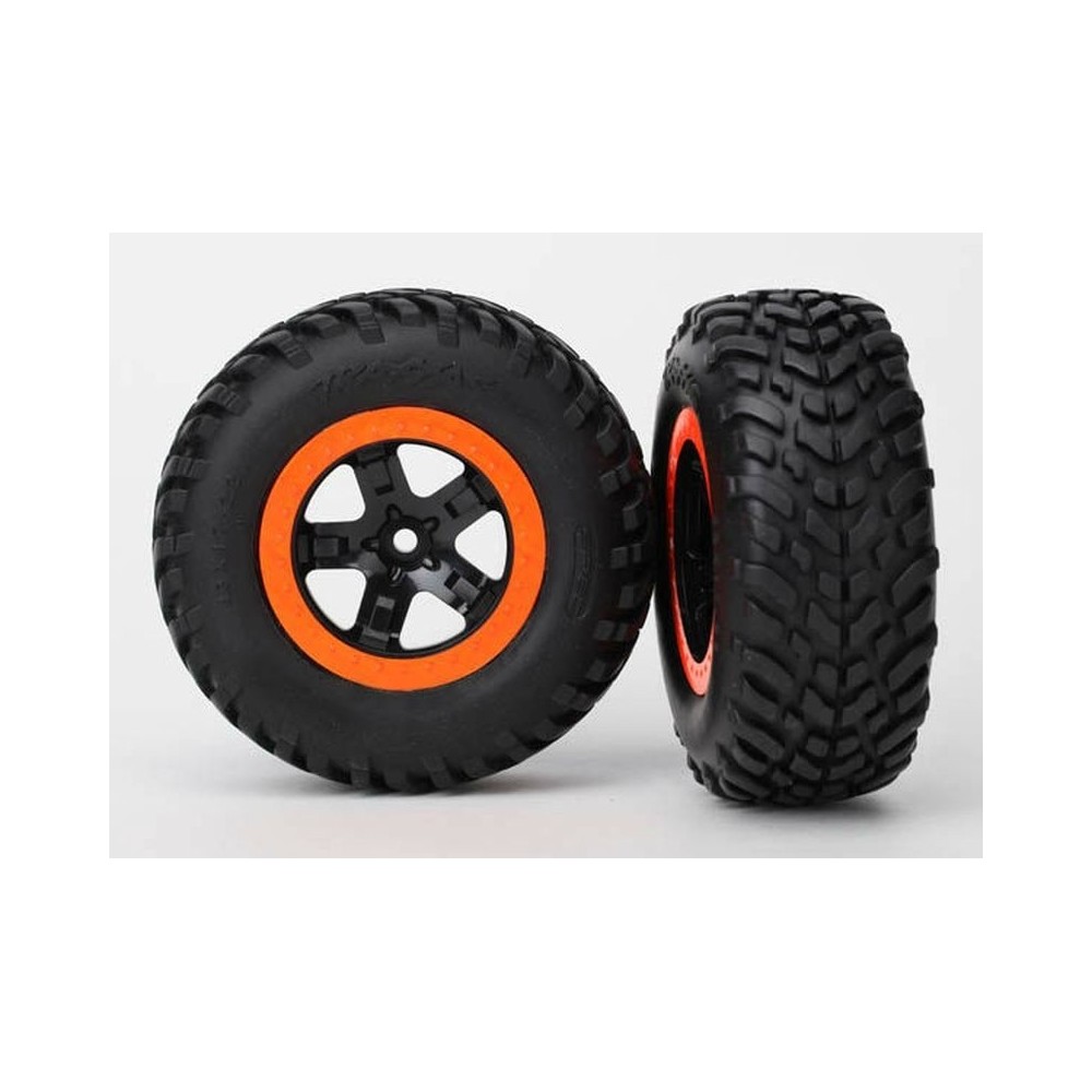 Ruedas SCT montadas pegadas negro naranja Traxxas TRX5864