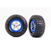 Ruedas SCT cromo azul estilo beadlock Traxxas TRX5867A