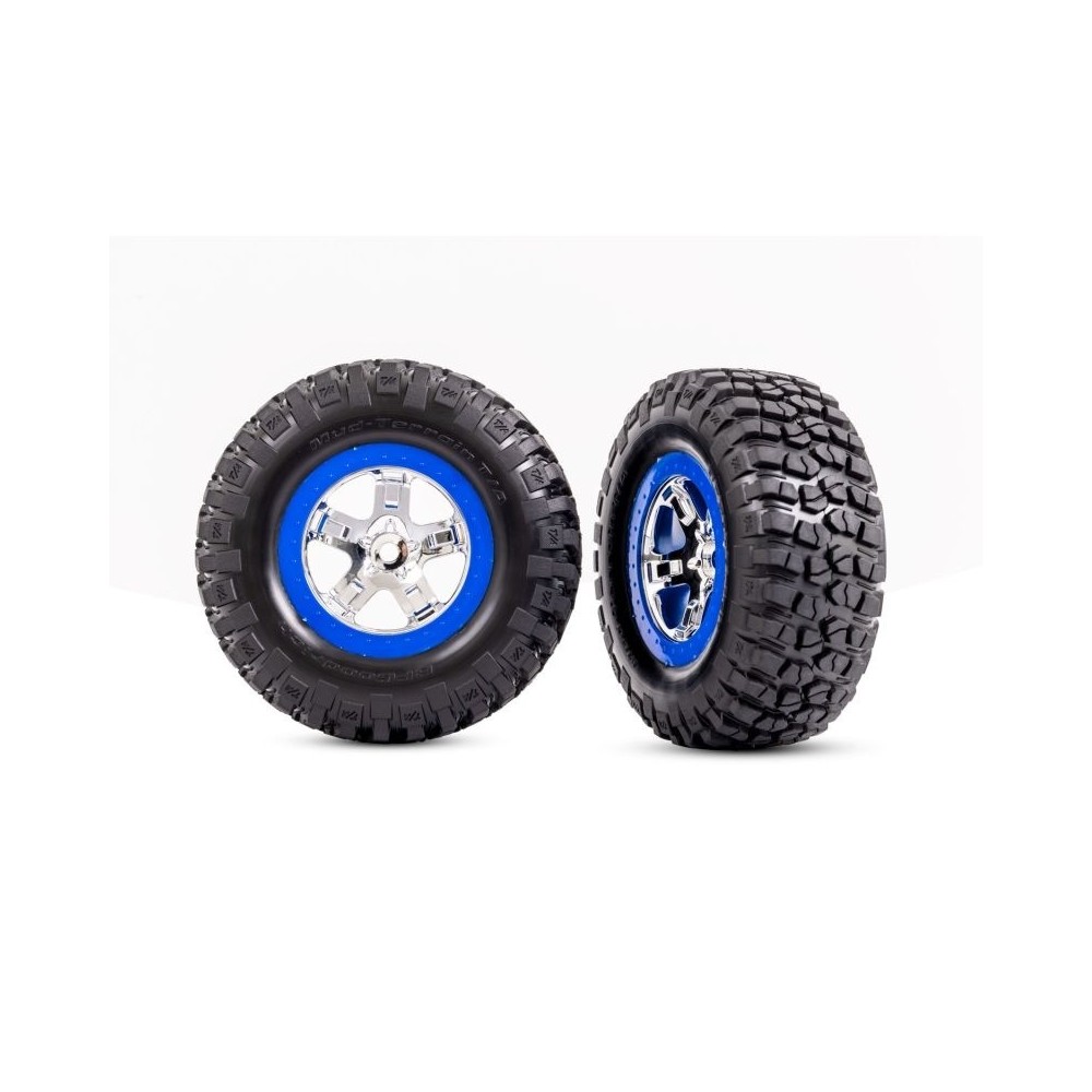 Ruedas SCT cromo azul estilo beadlock Traxxas TRX5867A Ruedas SCT cromo azul estilo beadlock Traxxas TRX5867A