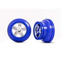 Llantas SCT cromo azul beadlock 2.2/3.0 Traxxas TRX5868A
