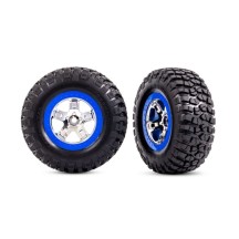 Ruedas SCT cromo azul estilo beadlock Traxxas TRX5869A