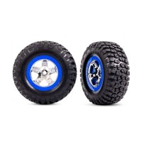 Ruedas SCT cromo azul estilo beadlock Traxxas TRX5869A