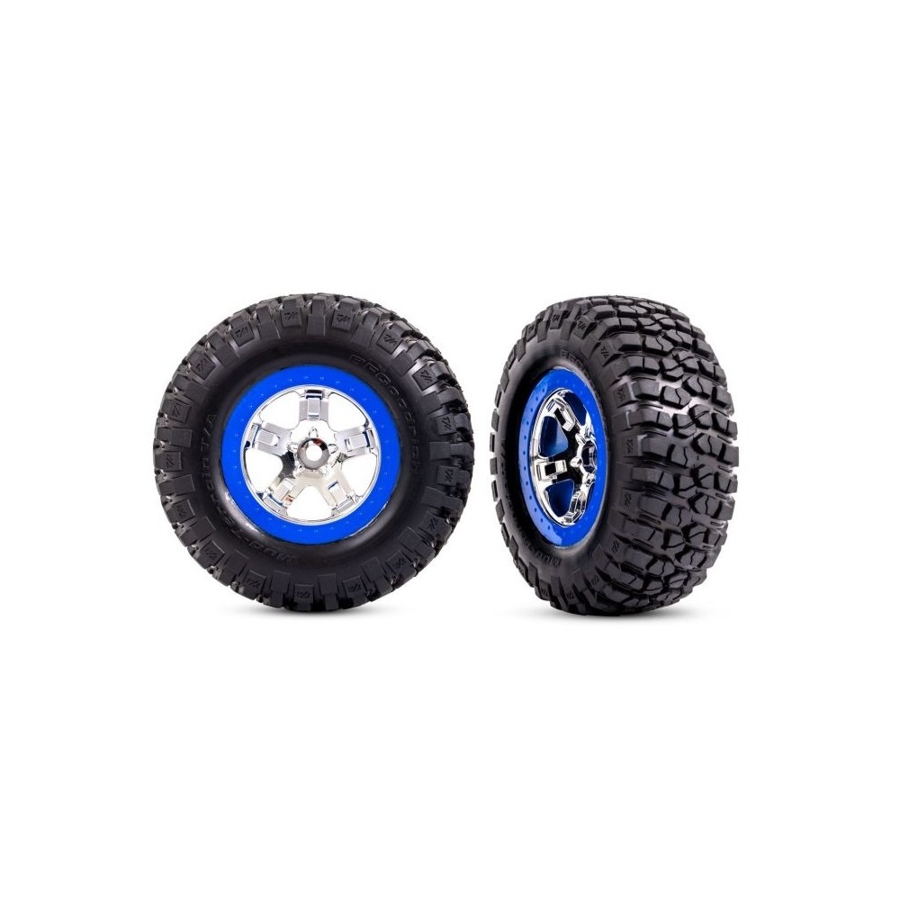 Ruedas SCT cromo azul estilo beadlock Traxxas TRX5869A Ruedas SCT cromo azul estilo beadlock Traxxas TRX5869A