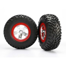 Ruedas SCT cromo satinado rojo Traxxas TRX5873R