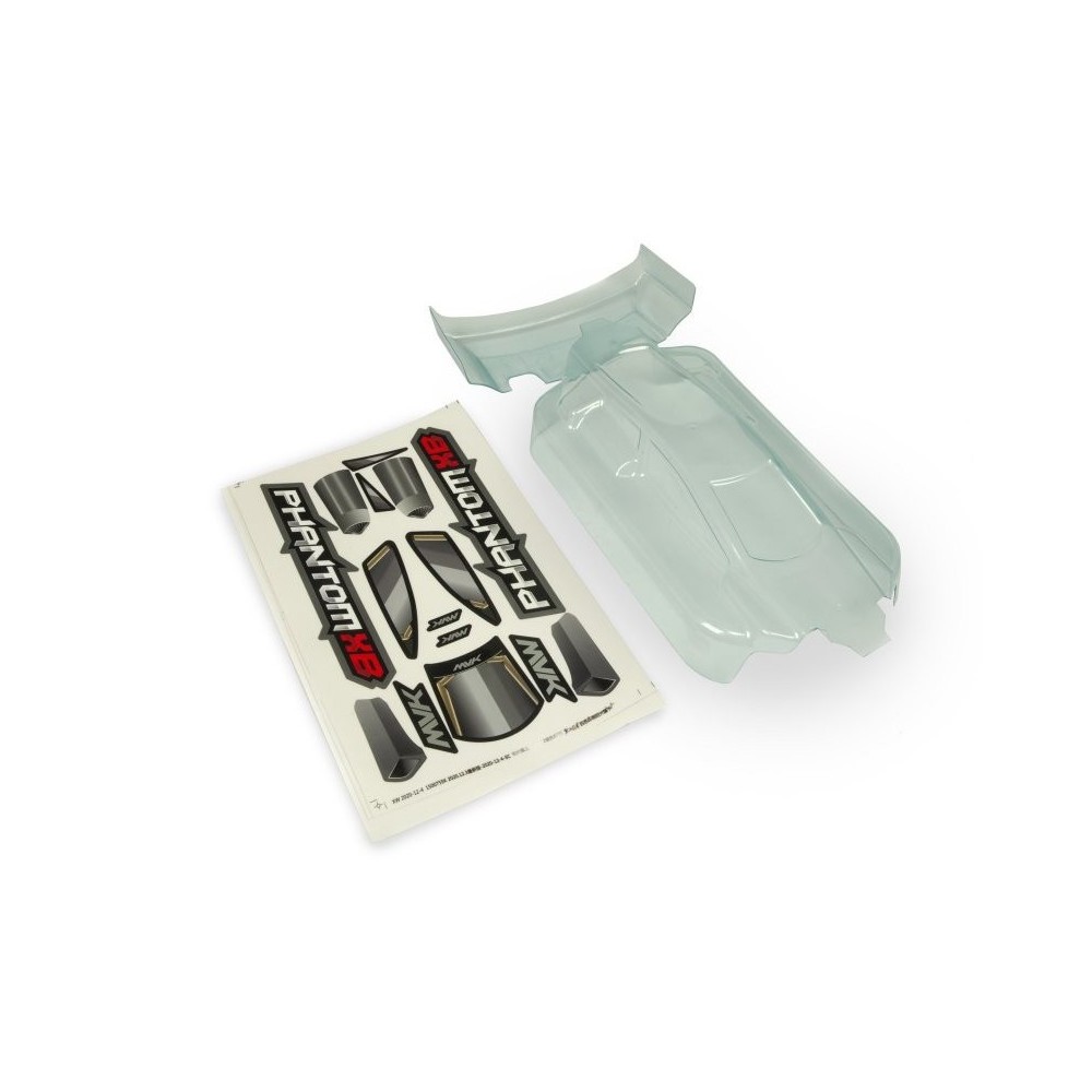 Maverick Clear lexan phantom xb body & wing - w/ decal sheet MV150089 Maverick Clear lexan phantom xb body & wing - w/ decal sheet MV150089