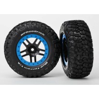 Ruedas SCT de radios divididos negras y azules con neumáticos BFGoodrich, delanteras de 2WD Traxxas TRX5885A