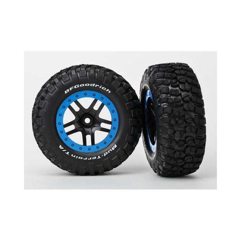 Ruedas short course montadas azul negro Traxxas TRX5885A Ruedas short course montadas azul negro Traxxas TRX5885A