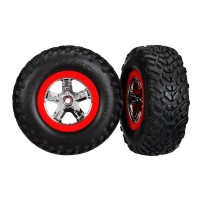 Ruedas montadas y pegadas short course cromo frontal con neumáticos TSM 2WD Traxxas TRX5888