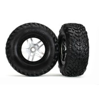 Ruedas montadas y pegadas short course cromo negro S1 composición TSM Traxxas TRX5889R