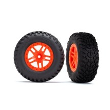 Ruedas short course split-spoke naranja Traxxas TRX5892