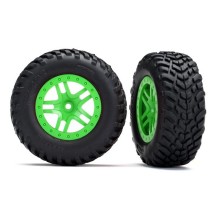 Ruedas short course split-spoke verde Traxxas TRX5892G
