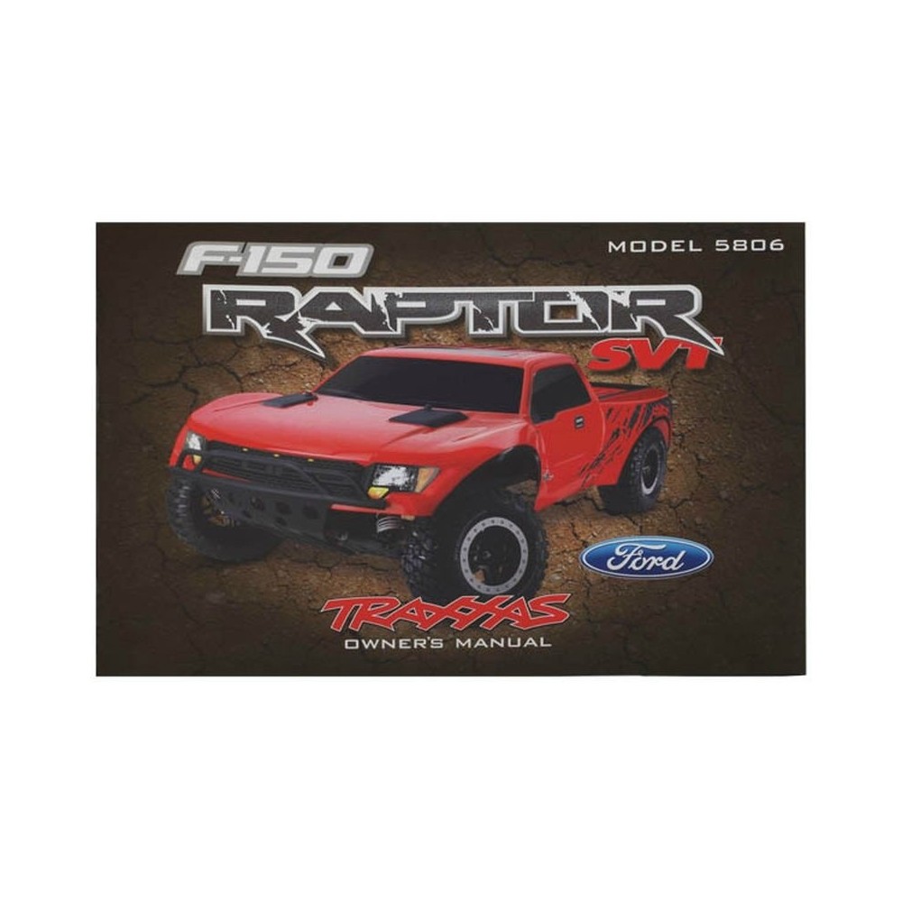 Manual propietario Ford Raptor Traxxas TRX5897