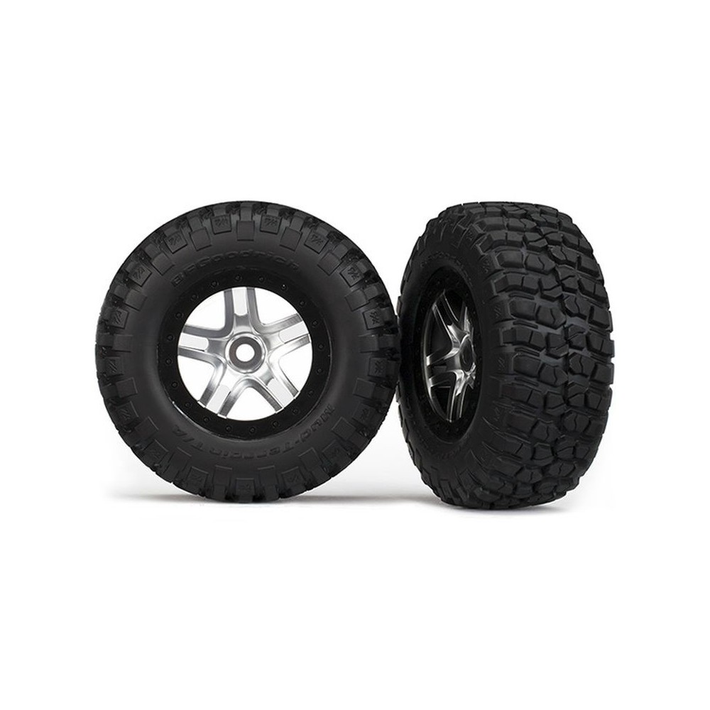 Ruedas montadas y pegadas short course cromo satinado S1 composición TSM Traxxas TRX5975X Ruedas montadas y pegadas short course cromo satinado S1 composición TSM Traxxas TRX5975X
