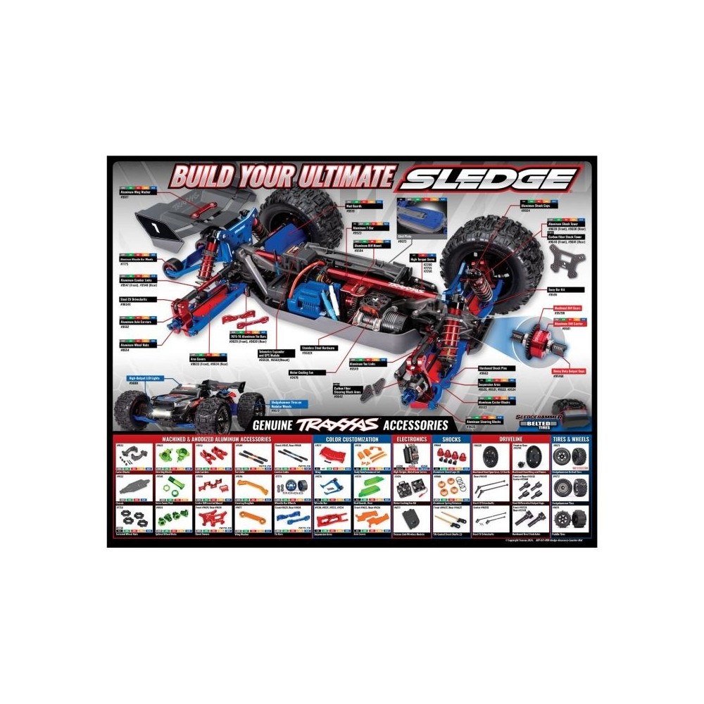 Alfombrilla de taller Traxxas Sledge TRX6108 Alfombrilla de taller Traxxas Sledge TRX6108