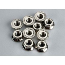 Traxxas Nuts 4mm flanged (10) TRX6135