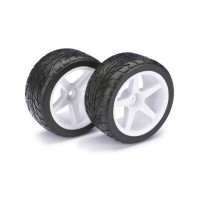 Absima - Wheel Set Buggy 5-Spoke / Street rear white 1:10 (2 pcs 2500008