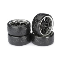 Absima - Wheel Set Drift LP 9 Spoke / Profile A black/chrome 1: 2510044