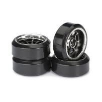 Absima - Wheel Set Drift LP 9 Spoke / Profile C black/chrome 1: 2510045