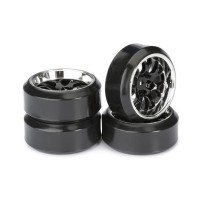 Absima - Wheel Set Drift LP Comb / Profile C black/chrome 1:10 2510042
