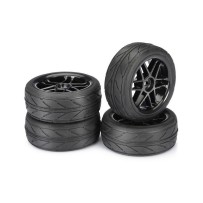 Absima - Wheel Set Onroad 6 Spoke / Profile black 1:10 2510003