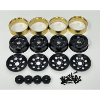 Absima - 1.2 Steel Bead Lock Wheels - black 1010142 AB240298