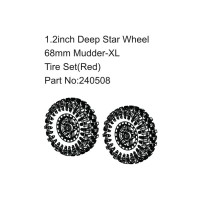 Absima - 1.2inch Deep Star Wheel 68mm Mudder-XL Tire Set HBP240508