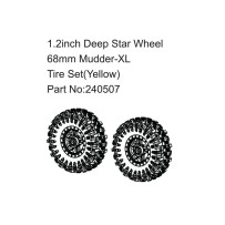 Absima - 1.2inch Deep Star Wheel 68mm Mudder-XL Tire Set HBP240507