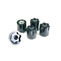 Absima - 1:10 Alu. Hub Nut M4 black 2560024