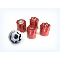 Absima - 1:10 Alu. Hub Nut M4 red 2560026