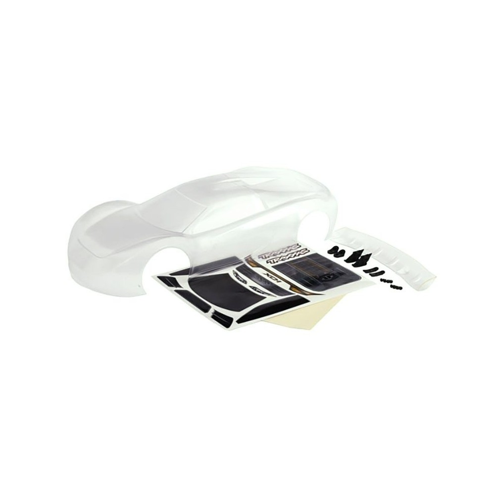 Carrocería XO-1 transparente TRX6413 alerón, sin pintar Carrocería XO-1 transparente TRX6413 alerón, sin pintar