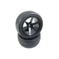 Absima - 1:10 Buggy Wheel Set 6 Spoke/Street front black 2500018