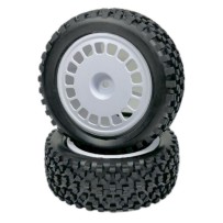 Absima - 1:10 Buggy Wheel Set Mini Block front white 2 2500052