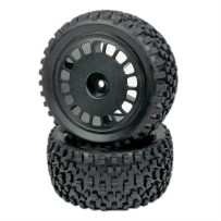Absima - 1:10 Buggy Wheel Set Mini Block rear black 2 2500057