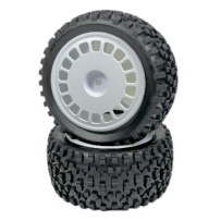 Absima - 1:10 Buggy Wheel Set Mini Block rear white 2 2500053