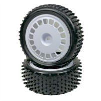 Absima - 1:10 Buggy Wheel Set Mini Pin front white 2 2500050