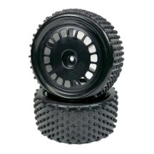 Absima - 1:10 Buggy Wheel Set Mini Pin rear black 2 2500055