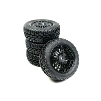 Absima - 1:10 Wheel Set Rallye Street Design black 2510064