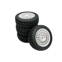Absima - 1:10 Wheel Set Rallye Street Design white 2510065